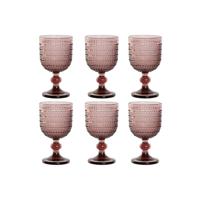 Set de Verres Home ESPRIT Rose Verre 240 ml (6 Unités) Set de Verres Home ESPRIT Rose Verre 240 ml (6 Unités)