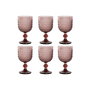 Set de Verres Home ESPRIT Rose Verre 240 ml (6 Unités)