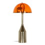 BigBuy Home Lampe de bureau Orange et Doré en Verre et Fer