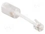 DELOCK Câble téléphonique RJ10, 0,3m, blanc