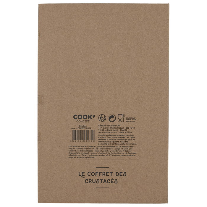 Cook Concept Kit pour crustacés et marisques en acier inoxydable Cook Concept Kit pour crustacés et marisques en acier inoxydable