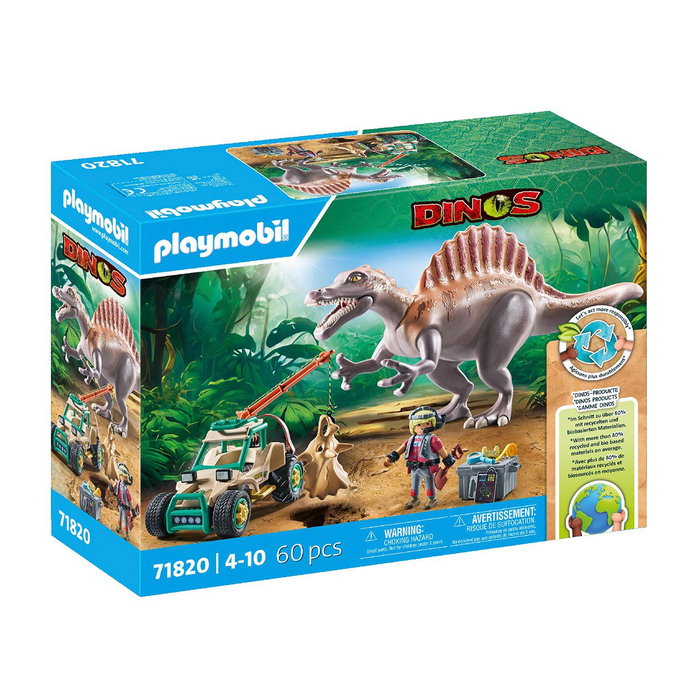 Playmobil 71820 Spinosaure, chercheur et véhicule à grue pivotante Playmobil 71820 Spinosaure, chercheur et véhicule à grue pivotante