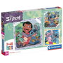 CLEMENTONI - Puzzle Disney Stitch - 3 Puzzles de 48 pièces - Taille finale : 21 x 20.5 cm