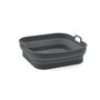 Quid Panier Carré Silicone Pliable Naturalia Gris 20x20x8 cm (12 Unités)