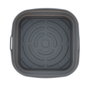 Quid Panier Carré Silicone Pliable Naturalia Gris 20x20x8 cm (12 Unités)