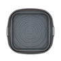 Quid Panier Carré Silicone Pliable Naturalia Gris 20x20x8 cm (12 Unités)