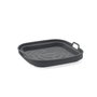 Quid Panier Carré Silicone Pliable Naturalia Gris 20x20x8 cm (12 Unités)