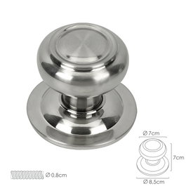 ORYX Bouton de porte sphérique en acier inoxydable 85Ø (Lot de 2)