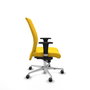 Piqueras Y Crespo Chaise Albacete Confidente Jaune avec mécanisme Sincro et base aluminium