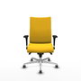 Piqueras Y Crespo Chaise Albacete Confidente Jaune avec mécanisme Sincro et base aluminium