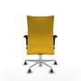 Piqueras Y Crespo Chaise Albacete Confidente Jaune avec mécanisme Sincro et base aluminium