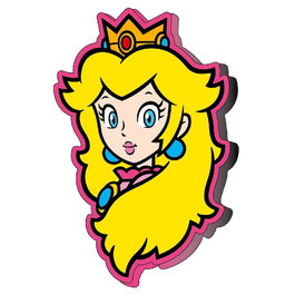 NINTENDO Coussin 3D Peach Super Mario Bros - Coussin décoratif 40x40 cm en microfibre