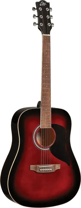 EKO Guitare Électroacoustique Dreadnought Ranger 6 - Rouge Sunburst - Cutaway - Taille Dreadnought