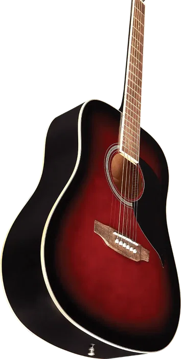 EKO Guitare Électroacoustique Dreadnought Ranger 6 - Rouge Sunburst - Cutaway - Taille Dreadnought