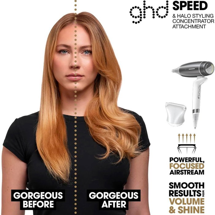 GHD Sèche-cheveux ionique professionnel ghd Speed Blanc Argent