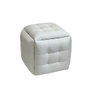 GO GIFT Jeu de tabourets Transformer Blanc Cuir et Acier, 5 Unités