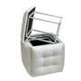 GO GIFT Jeu de tabourets Transformer Blanc Cuir et Acier, 5 Unités