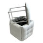 GO GIFT Jeu de tabourets Transformer Blanc Cuir et Acier, 5 Unités