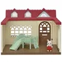 Sylvanian Families - La Maison Framboise - Maison miniature pour bébé avec lit toboggan et connectable aux autres maisons du village - Marron, rouge et beige