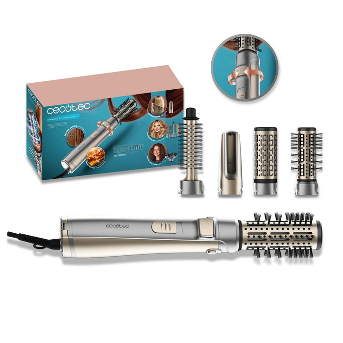 Cecotec CeramicCare AirBrush Gyro 5in1 Gris 1100 W Cecotec CeramicCare AirBrush Gyro 5in1 Gris 1100 W