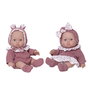 Rosa Toys Rosa Jumeaux Gorditos 3019 Rosa Toys Poupées en Vinyle avec Ensemble Rose et Fleurs, Âge +3 Ans