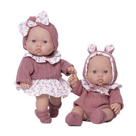 Rosa Toys Rosa Jumeaux Gorditos 3019 Rosa Toys Poupées en Vinyle avec Ensemble Rose et Fleurs, Âge +3 Ans