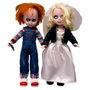 MEZCO TOYZ Set de 2 Poupées Living Dead Dolls Chucky et Tiffany - Figurines Articulées en PVC de 25 cm avec Vêtements en Tissu