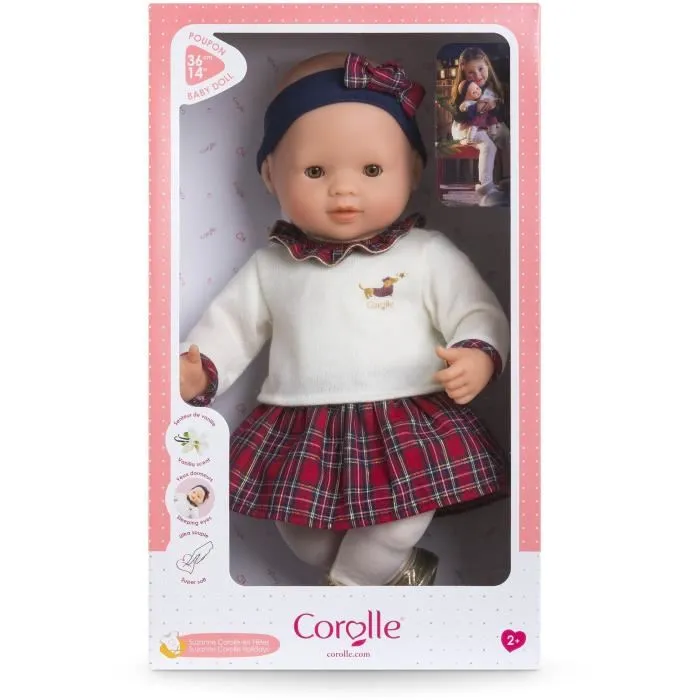 Corolle Grand Poupon Suzanne - Collection Corolle en Fêtes - Poupée 36 cm avec Yeux Dormeurs et Tenue de Fêtes Écossaise - Idéal pour Enfants dès 2 Ans Corolle Grand Poupon Suzanne - Collection Corolle en Fêtes - Poupée 36 cm avec Yeux Dormeurs et Tenue de Fêtes Écossaise - Idéal pour Enfants dès 2 Ans