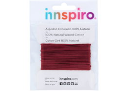 Innspiro Cordon en coton ciré fin granate 1,5 mm 5 m