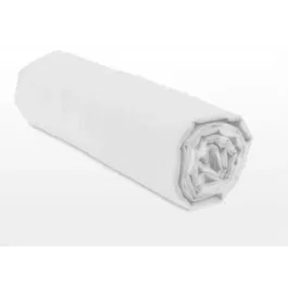 Home Linge Passion - Drap housse microfibre blanc 82 g, HP71768, pour lit 160 x 200 cm avec bonnet 30 cm