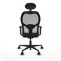 Chaise de Bureau avec Appui-tête Jorquera Piqueras y Crespo 1D036N1 Turquoise