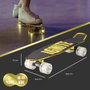 Mondo Ignite Combo Set Tyro - Skateboard lumineux et protections - Or