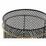 Set de pots de fleurs DKD Home Decor Noir Doré Métal Loft 36 x 36 x 58 cm