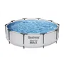 Bestway Piscine hors sol tubulaire Steel Pro Max - 305 x 76 cm - Ronde avec Épurateur à cartouche et Pompe de filtration - Kit complet