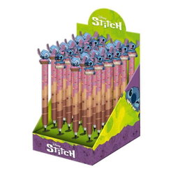Karactermania Expositor M avec 24 Crayons Lilo et Stitch Mix - Présentoir de Comptoir - Carton et ABS - Modèles Assortis - Dimensions 21.5 x 13.7 x 18 cm