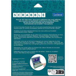 Lexibook - Dictionnaire électronique officiel du Scrabble - Edition FISF - Format ergonomique, écran agrandi de 10%, avec molette de direction - Fonctionne sur piles