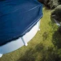 GRE - Bâche d'hivernage pour piscine tubulaire hors-sol ronde 540cm (4,60m), 120g/m², filtration, protection contre les débris - Noir
