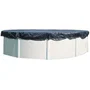 GRE - Bâche d'hivernage pour piscine tubulaire hors-sol ronde 540cm (4,60m), 120g/m², filtration, protection contre les débris - Noir