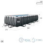 Intex Piscine Ultra XTR Rectangulaire 549 x 274 x 132 cm avec Pompe à Filtre à Sable, PVC, Capacité 17203 L, Recommandé à partir de 6 ans