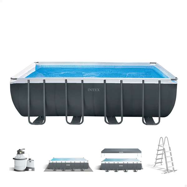 Intex Piscine Ultra XTR Rectangulaire 549 x 274 x 132 cm avec Pompe à Filtre à Sable, PVC, Capacité 17203 L, Recommandé à partir de 6 ans Intex Piscine Ultra XTR Rectangulaire 549 x 274 x 132 cm avec Pompe à Filtre à Sable, PVC, Capacité 17203 L, Recommandé à partir de 6 ans