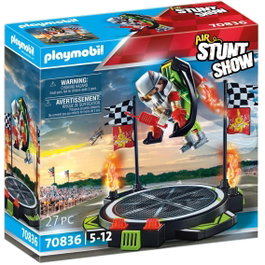 Playmobil Air Stuntshow Mochila Propulsora avec Pedestal et Accessoires