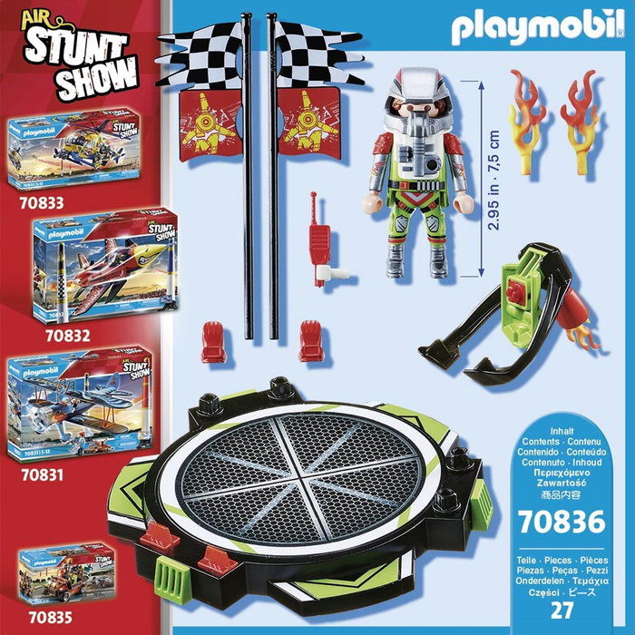 Playmobil Air Stuntshow Mochila Propulsora avec Pedestal et Accessoires