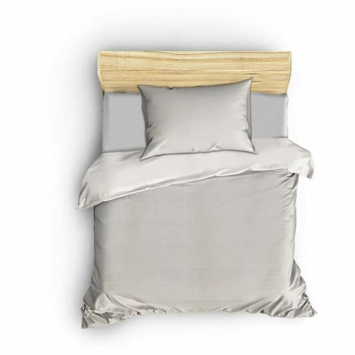 BigBuy Home Parure de couette Crème King size 3 pièces