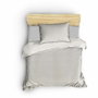 BigBuy Home Parure de couette Crème King size 3 pièces