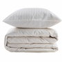 BigBuy Home Parure de couette Crème King size 3 pièces