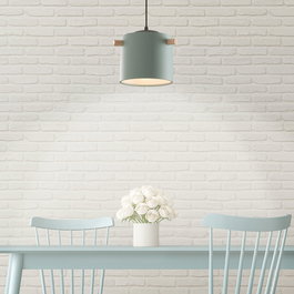 Suspension Maliyah Turquoise en Bois et Acier