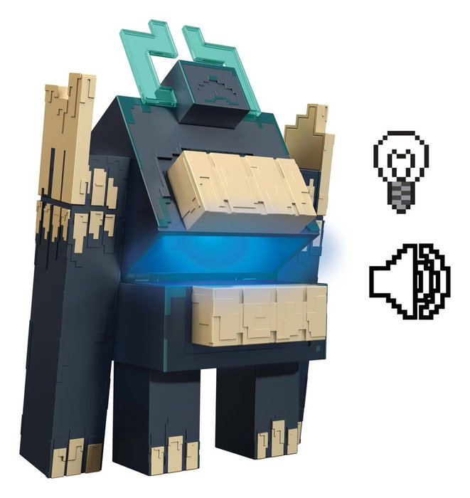 Mattel Minecraft Dungeons II figurine sonore et lumineuse Twisted Warden