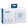 Simon Termostato digital programable hebdomadaire blanc avec écran LCD rétroéclairé et touches tactiles 160 x 18 x 100 mm
