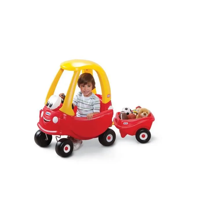 Little Tikes Cozy Coupe Remorque Rouge - Accessoire pour Voiture Cozy Coupe - Dès 18 mois