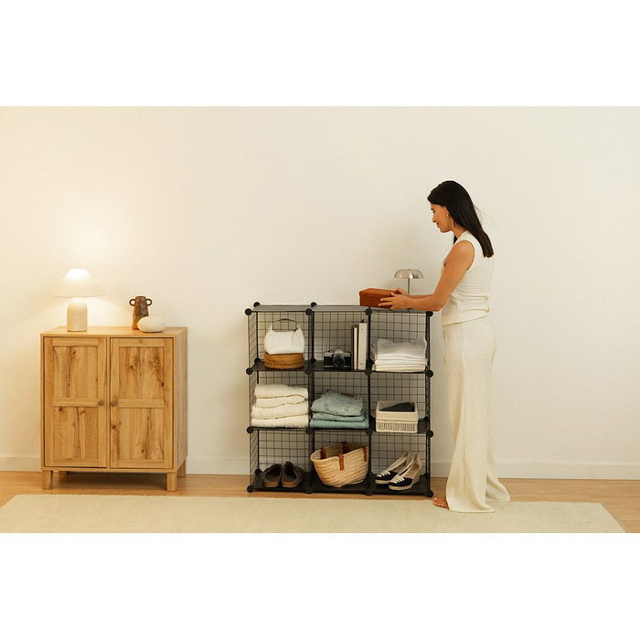 Newlux Titan c9 Étagère modulaire métallique noire Newlux Titan c9 Étagère modulaire métallique noire